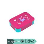 Vagonlife Bento 900ML Lunchbox Yeni Koleksiyon Tek Katlı 2 Bölmeli Pp Plastik Çocuk Sefer Tası Yemek Kutusu - Pembe