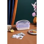 Vagonlife Bento Lunch Box Ofis-Okul Için Yeni Nesil Sefer Tası Taşınabilir Yemek Kutusu Çelik FF462 - Mor