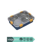 Vagonlife BL50433-1 850ML 4 Bölmeli Çelik Saklama Kabı - Mavi