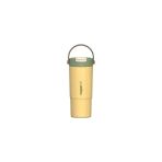 Vagonlife Çelik Pipetli/pipetsiz Kullanım Silikon El Askılı Matara/termos VGN1102 660ML - Sarı