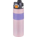 Vagonlife Çelik Termos 800 ml Büyük Boy Tek Kapak Çift Kullanım Pipetli rahat Içim Kaydırmaz - Pembe