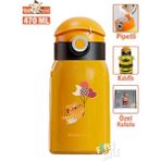 Vagonlife Cocosmile 470 ml Sarı Pipetli Çelik Termos