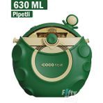 Vagonlife Cocosmile Özel Kutulu 630 ml Pipetli Uzay Temalı Tritan Su Matarası -Boyun Askılı- 3 Farklı Model FFCS0006 - Yeşil