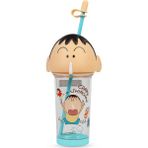 Vagonlife Crayon Shinchan Pipetli Matara 500 ml - Mavi - Turkuaz
