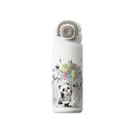 Vagonlife Diller 600ml Sevimli Hayvanlar Desenli Pipetli/Pipetsiz El Askılı Paslanmaz Çelik Termos (Panda)