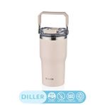 Vagonlife Diller 620ml Yeni Koleksiyon Tumbler Pipetli/pipetsiz Kullanım Kulplu Paslanmaz Çelik Termos