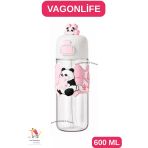 Vagonlife DİLLER ÇİFT KULLANIM SEVİMLİ PANDA MATARA ( RAHAT İÇİM / PİPETLİ İÇİM ) BİLEK ASKILI