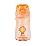 Vagonlife DILLER - Tritan Silikon Pipetli - Karikatürlü Matara - 550 Ml (Turuncu)