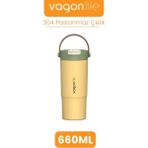 Vagonlife Isı Yalıtımlı Sarı Termos 660 ML
