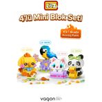 Vagonlife Loz Micro Block 4'lü Hayvan Figürü Seti 4 Farklı Model Dekoratif Oyuncak Yapım Seti Yapı Blok Seti