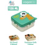 Vagonlife Lunch Box 1120 ML (Sızdırmaz,Karışmaz Üç Bölmeli) Sos Kaseli Yeni Nesil Sefer Tası-FFLBOX10082