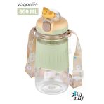 Vagonlife Pipetli 600 Ml Boyun Askılı Kaydırmaz Gövde Hayvan Figürlü Çocuk Su Matarası-Ffvgn2023600