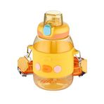 Vagonlife Pipetli 750 ML Boyun Askılı Kaydırmaz Gövde Çocuk Su Matarası-FFVGN2029-750ML Sarı