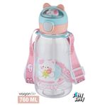 Vagonlife Pipetli 760 ML Boyun Askılı Çocuk Su Matarası 3D Hayvan Figürlü-FFVGN2021-760ML