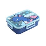 Vagonlife -Sevimli Hayvanlar Tek Katlı Üç Bölmeli Yeni Nesil Çocuk Beslenme Kutusu - Lunch Box 750 Ml. - Lacivert