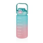 Vagonlife Su Matarası 1500ML VGN2213 Mavi Pembe Spor Şişesi