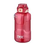 Vagonlife Tkk 1500 ml Çift Kullanım Pipetli rahat Içim Bpa Içermeyen Askılı Tritan Su Matarası FFTKK1021 1500 - Kırmızı