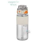 Vagonlife TKK 600 ML Çift Kullanım Pipetli/Rahat içim Bpa İçermeyen Taşıma Askılı Tritan Su Matarası FFTKK1019