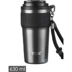 Vagonlife Tkk 630 ml Özel Seri Çelik Mug Kahve Bardağı Pipetli rahat Içim 6 Saat Sıcak 12 Saat Soğuk Termos -2023 630 ml - Antrasit