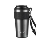 Vagonlife TKK 630 ML Özel Seri Çelik Mug Kahve Bardağı Pipetli/Rahat İçim 6 Saat Sıcak/12 Saat Soğuk Termos -2023 630ML Antrasit