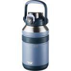 Vagonlife Tkk Yeni Koleksiyon Mega Boy 1500ML Pipetli/pipetsiz Kullanım Askılı Paslanmaz Çelik Termos Matara - Lacivert