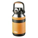 Vagonlife Tkk Yeni Koleksiyon Mega Boy 1500ML Pipetli/pipetsiz Kullanım Askılı Paslanmaz Çelik Termos Matara - Turuncu