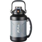 Vagonlife Tkk Yeni Koleksiyon Mega Boy 1650ML Pipetli/pipetsiz Kullanım Askılı Paslanmaz Çelik Termos Matara - Siyah