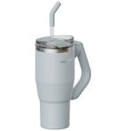 Vagonlife Tumbler 950 ml Pipetli Pipetsiz Kullanım Fonksiyonel Kulplu Paslanmaz Açık Mavi Çelik Termos