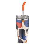 Vagonlife Tumbler Özel Desenli Cup 590 ml Lacivert Vakumlu Paslanmaz Çelik Termos