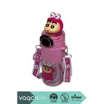 Vagonlife VGN10016 650Ml Askılı Pipetli Pembe Tritan Matara