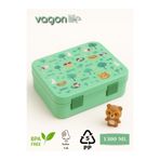 Vagonlife - Yeni Nesil Çocuk Beslenme Kutusu Tek Katlı - Bölmeli Lunch Box - 1300 Ml. (Plastik PP5 Malzeme)