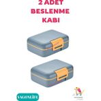 VAGONLİFE2Lİ Beslenme Kutusu (2 Adet Gönderilecektir) - Gri