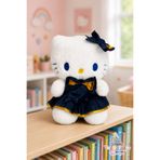 vagontoys Hello Kitty Peluş Oyuncak Lacivert Altın Detaylı Saten Elbiseli Uyku Arkadaşı – 30 cm Yumuşak Kız Çocuk & Sevgili Hediyesi