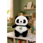 vagontoys Panda Peluş Oyuncak Siyah Beyaz Gerçekçi Tasarım Kolyeli Uyku Arkadaşı – 25 cm Yumuşak Yıkanabilir Çocuk & Hediye