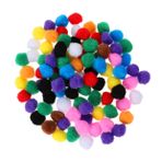 Vaguelly 100 Adet 10 Ponpon Küçük Kabarık Yün Topları Zanaat Pom Pom Mini Kürk Yün Keçe Topları Akın Peluş Pom Topu Kirpi Topu Çocuk Tüy Yumağı