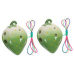 Vaguelly 2 6 Ocarina Müzik Enstrümanı Oyuncaklar Çilek 6 Delik Xun 6 Delikli Okarina Çizgi Film Çin Hediyeleri Meyve Müzikal Müzik Çocuk Xundi Ana Seramik