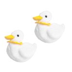 Vaguelly 2 Adet peluş anahtarlık peluş hayvanlar çocuklar için sırt çantaları sağlamak anahtarlıklar sırt çantası çanta uğuru doldurulmuş hayvan kolye Şirin peluş oyuncak Kısa peluş beyaz