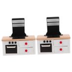 Vaguelly 2 oyuncak ev ocağı oyuncak mutfak seti Mini mutfak sobası Mini ev süslemeleri mini soba modeli evi mutfak mobilyaları küçük pişirme tezgahı mini ocak süsleme abs