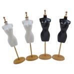 Vaguelly 4 Adet modeli standı oyuncak elbise askısı kıyafet askısı kıyafet standı yarım boy manken modeli bebek bezi manken bebek vücut dekoratif giyim modeli bebek elbise vitrin karın kası