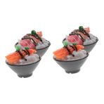 Vaguelly 4 Adet Simüle Edilmiş Suşi Pirinci Yapay Tatlı Yemek Dekoru Sahte Gıda Kalıbı Gerçekçi Suşi Modeli Diy Gıda Modeli Suşi Sashimi Modeli Japon Hediyeler Çocuk Pvc Yemek Oyunu Pilav