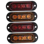 Vaguelly Güvenli Sürüş İçin Temel 4 Adet Led İşaret Lambası Evrensel 12v-30v Yan İşaret Lambası Kamyonlar İçin Römork Işıkları