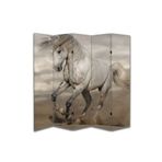 Vahşi At Temalı Özel Tasarım Paravan Room Divider Oda Bölücü PRVN-1330-1, 220 x 180