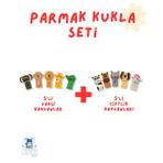 Vahşi Hayvanlar ve Çiftlik Hayvanları Parmak Kukla Seti 10'lu