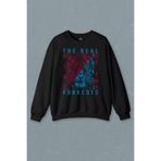 Vahşi Kaplan Trabzon Bordo Mavi Ormanların Gerçek kralı Baskılı Sweatshirt Siyah