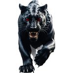 Vahşi Kara Panter Sticker Araba, Motorsiklet, Araçetiket Cam Sticker 19cm
