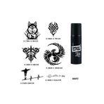 Vahşi Modeler Spray Tattoo Geçici Dövme Seti Dark Siyah Sprey
