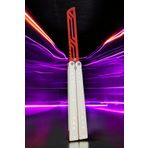 Vaiflagy Store Kelebek Antrenman Alıştırma Bıçağı – Plastik Butterfly Knife (BEYAZ VE KIRMIZI)