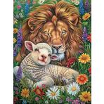 VAIIEYO 5D Kendin Yap Elmas Sanat Boyama Kitleri Aslan, Elmas Sanatı Hayvanlı Boya, Rakamlarla Boya, Tam Matkap Yuvarlak Yapay Elmas El İşi Tuval Ev Duvar Dekoru için Hediye 12x16"-17