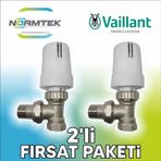 "Vaillant Köşe Termostatik Radyatör Vanası 1/2"" (2'li Paket)"