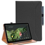 Vakarey Google Pixel Tablet için Kayışlı Kılıf, Google Pixel Tablet 11 İnç için Çok Açılı Stand Kılıf, Siyah